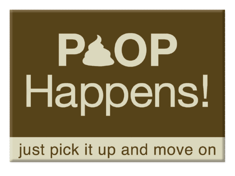 Rectangle Magnet - Poop Happens