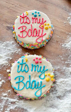 Load image into Gallery viewer, Mini Yogurt Confetti Birthday Cake dog treats