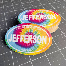 Load image into Gallery viewer, Tie Dye Euro Oval Souvenir Stickers