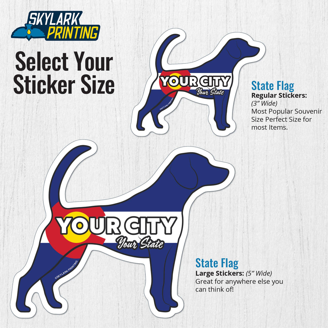 Custom Dog Souvenir  Sticker with Your Text