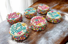 Load image into Gallery viewer, Mini Yogurt Confetti Birthday Cake dog treats