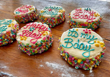 Load image into Gallery viewer, Mini Yogurt Confetti Birthday Cake dog treats