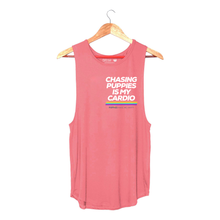 Load image into Gallery viewer, Chasing Puppies is my Cardio | Women&#39;s Sleeveless Tank