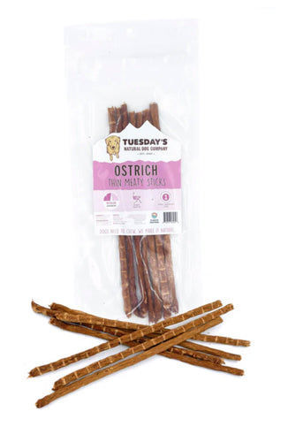 Ostrich Thin Meaty Sticks 2.5oz