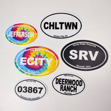 Load image into Gallery viewer, Tie Dye Euro Oval Souvenir Stickers