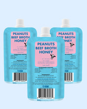 Load image into Gallery viewer, Dog Peanut Butter - 4oz Squeeze Packs Beef Broth Budder