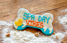 Load image into Gallery viewer, 6 inch Spa Day Vibes Bone dog treat